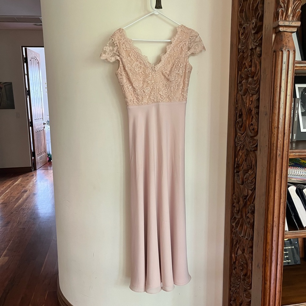 Calvin Klein floor length pink dress